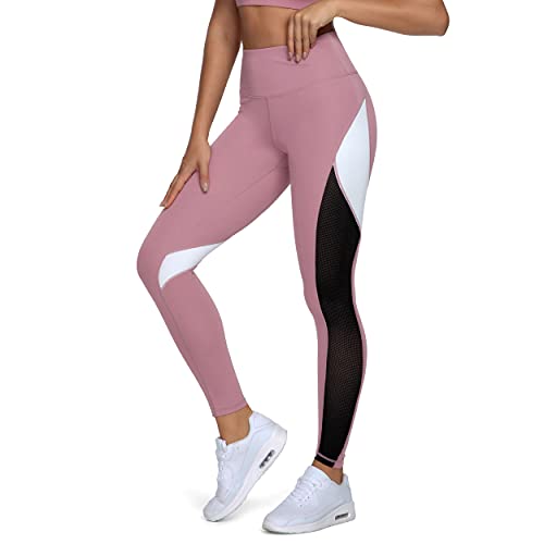 QUEENIEKE Pantalones de Yoga de Las Mujeres Pantalones para Cadera del Melocotón Entrenamiento de Mallas Estampadas Color Rosa Begonia Tamaño L Cover