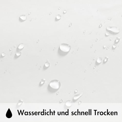 MIULEE Outdoor Vorhang Transparent Wetterfest Außenvorhang mit Ösen Gardinen Voile Wasserdicht Sichtschutz, für Pavillon Terrasse Pergola Balkon Garten, 2er Set, B 140 x H 215cm, Weiß