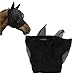 Dioche Anti Fly HBreathable Horse Fly Mask with Ears Protection - Elastic & Comfortable Horse - & Protection for All Breeds - Ideal Equestrian Gear (Black)
