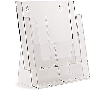 Taymar 2C230 Two Tier Display Stand for A4/DL Leaflets and Brochures - Clear