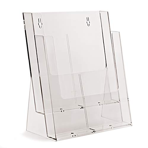 Taymar 2C230 Two Tier Display Stand for A4/DL Leaflets and Brochures - Clear