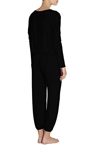 Eberjey Gisele Modal Women's Pajama Slouchy Set | Long Sleeve Top w Scoop Neckline4