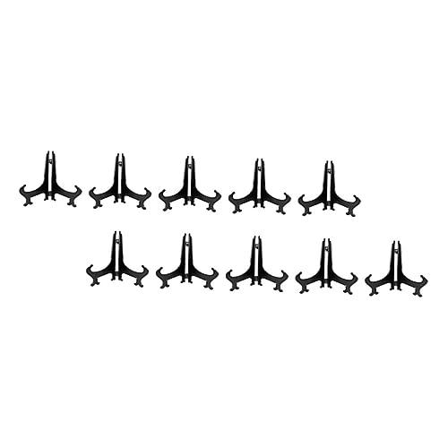 Zerodeko 12pcs Dish Display Stands Multi-functional Plastic Display Stand for Plates Bowls Crafts Easel Holder for Home Kitchen Living Room Business Use