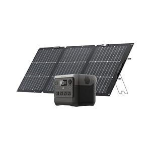 EF ECOFLOW Solar Generator River 2 Pro 768Wh Portable Power Station & 160W Portable Solar Panel LiFePO4 Battery 70 Min Fully Charged, 4×AC, for Camping, RV, Home Backup