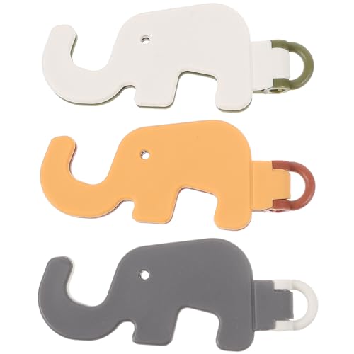 Veemoon Support Téléphone Pliable Éléphant en Plastique 3 Pièces, Décoration Miniature pour Rangement de Bureau, Accessoire Simple pour Garçon et Filles, pour Mini Couleur Aléatoire