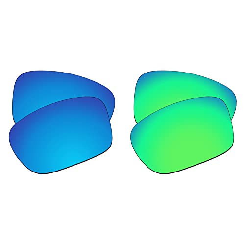 Image of EZReplace Lenses Replacement Compatible with Arnette Shoredich AN4255-56mm Sunglasses (Polarized Lenses) - Fits Arnette Shoredich Frame (Ice Blue+Spring Green)