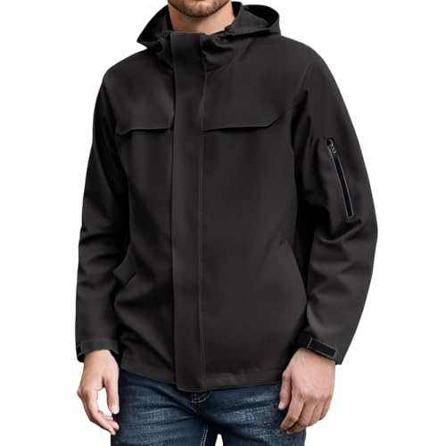 Veste de pluie homme softshell imperméable et légère à col montant