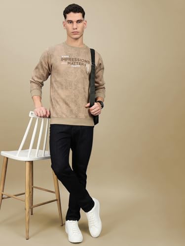 Image of Lux Nitro Men's Premium Fleece Sweatshirt | High Density HD Print | Soft & Warm Winter Wear | Stylish Casual Round Neck Pullover for Daily Use