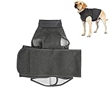 Qcwwy Hunde-Angst-Jacke, Hunde-Angst-Weste Komfort-Hunde-Angst-Entlastungs-Mantel Hunde-Angst-Beruhigungsweste Wrap Atmungsaktive Hunde-Angst-Weste-Jacke mit Klettverschluss (S)
