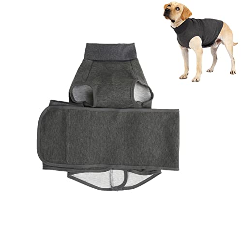 Qcwwy Hunde-Angst-Jacke, Hunde-Angst-Weste Komfort-Hunde-Angst-Entlastungs-Mantel Hunde-Angst-Beruhigungsweste Wrap Atmungsaktive Hunde-Angst-Weste-Jacke mit (S)