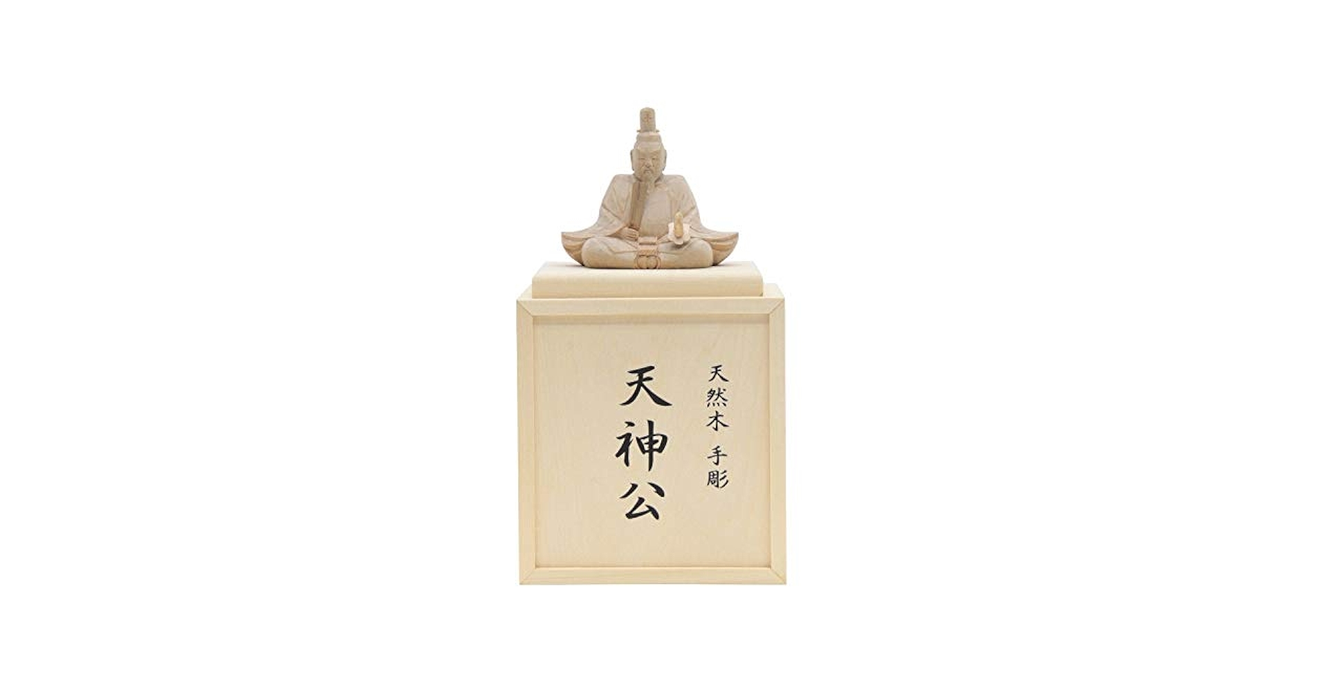 最終値下げ　菅原道真公　木彫り　彩色　天神様　学問の神様 天神様【木彫】 – 宇津彫刻店