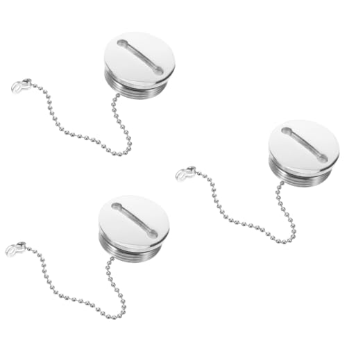Bouchon de réservoir de bateau en inox anti-perte avec chaîne de sécurité marine
