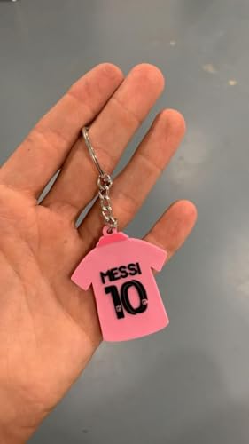 Messi Keychain from Intermiami Soccer Gift for Men, Women & Kids Gift for fans, Small, Black, Pink - Image 5