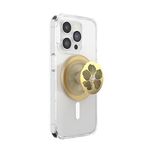 Image of PopSockets Phone Grip Compatible with MagSafe, Phone Holder, Wireless Charging Compatible - Mae Flower w /Pearl
