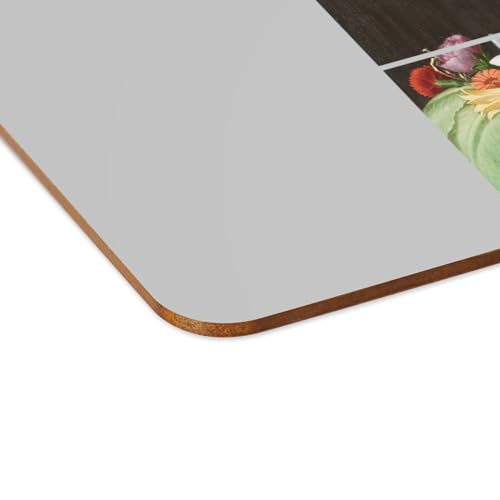 Sets de table liège imperméables et grands napperons gris faciles à laver - 4