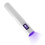 UV Nail Lamp Handheld UV Light Nail Dryer Curing Portable USB Rechargeable Led Mini Nail Lamps Quick Drying 3W Flash Cure Nail Dryer with LED Screen Xmas Gift for Women for DIY at Home Travel, White - Image 8