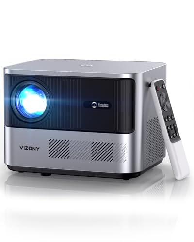 VIZONY FHD 1080P Projector 4K Support, 5G WiFi6 Bluetooth Projector, Outdoor Projector with Full-Sealed Engine/Electric Focus/4P4D/PPT/Zoom, Home Movie Projector Compatible w/iOS/Android/PC/TV