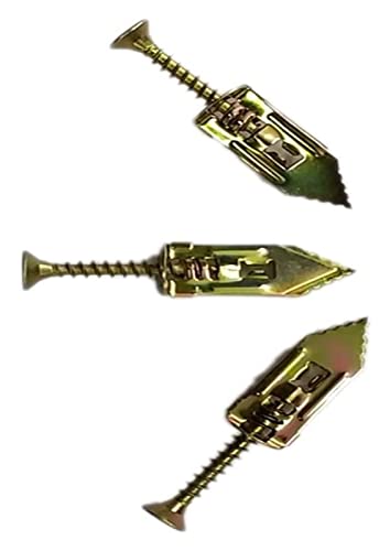 BULINO Bulloni ad espansione, Bulloni ad espansione 100PCS Bullone di Ancoraggio con cavità Metallica Bullone ad espansione Vite ad espansione a Parete Cava Gancio ad espansione