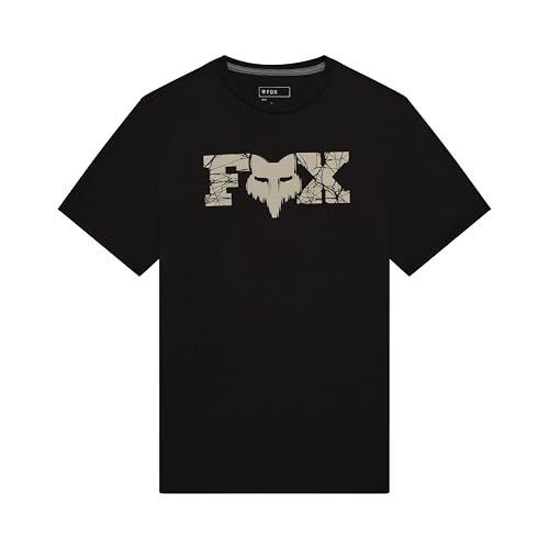 Fox Racing Mens Diffuse Dri-Release Short Sleeve Tee Black Diffuse Large