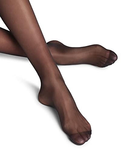 Falke Women's Seidenglatt Stockings, Ultra Sheer 15 Denier, For Garter Belt, Thigh High Stocking With Lace Trim, Black (Black 3009), Us Shoe 9-10.5, 1 Pair #TOP5