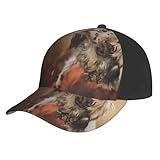 Design: la fascia antisudore integrata può assorbire il sudore e la struttura a 6 pezzi del corpo del cappello si adatta meglio alla testa. Il corpo del cappello ha fori di ventilazione ricamati. È molto adatto come protezione solare o come decorazione. Chiusura a strappo, usa la chiusura posteriore per adattare il cappellino da baseball alla tua testa e garantire il massimo comfort e una vestibilità sicura in ogni momento.