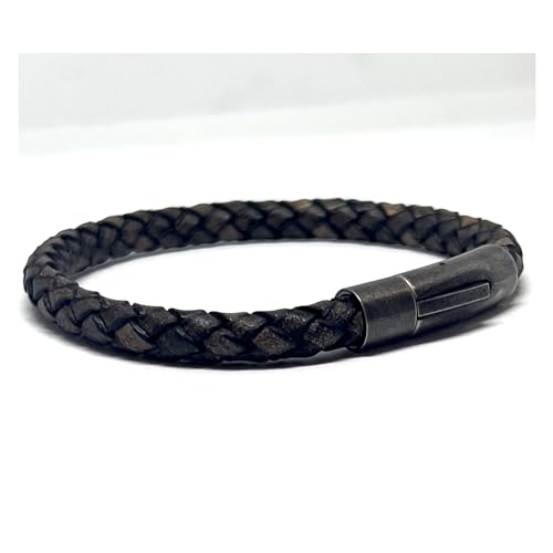 Braided Leather Bracelet for Men - Vintage Style Leather Bracelet with 316L Stainless Steel Push Button Clasp, Distressed Leather Wrist Bracelet, Mens Jewelry - The Unbroken Collection4