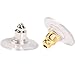 100 Pairs Bullet Clutch Earring Backs with Pad Earring Safety Backs (Silver and Gold)