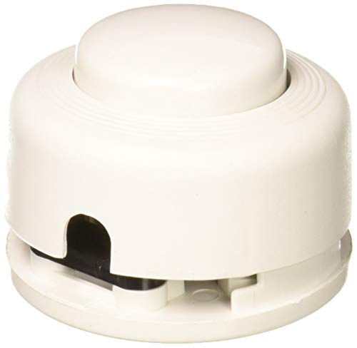 Satco 80-1466 Step-On-Button On/Off Push Floor Switch, White; Rated 2A-125V, 1A-125V, 1A-250V; 1.33