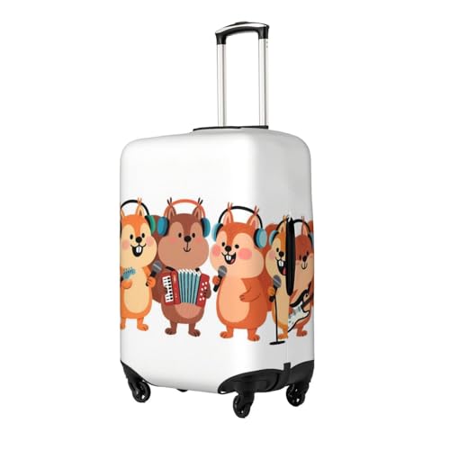 Squirrels Cartoon Band Luggage Covers For Suitcase Travel Suitcase Cover Protector Anti Scratch Covers For 29-32 Inch Luggages Xl2