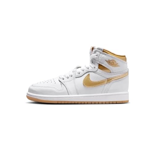 Jordan Little Kid's 1 Retro High OG White/Metallic Gold (FD2597 107) - 12