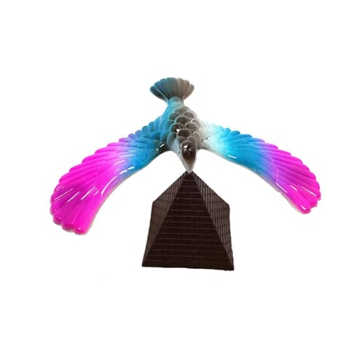 Licsaliwe Balancing Bird Toy, Plastic Fun Stress Relief Desk Toy with Pyramid Stand, Finger Balance Decor