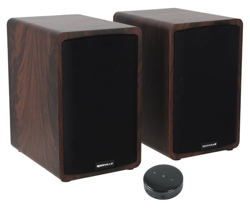Rockville ELITE-5D Bundle: 800W 5.25' Bluetooth Bookshelf Speakers, Wiim Mini WiFi Music Player...