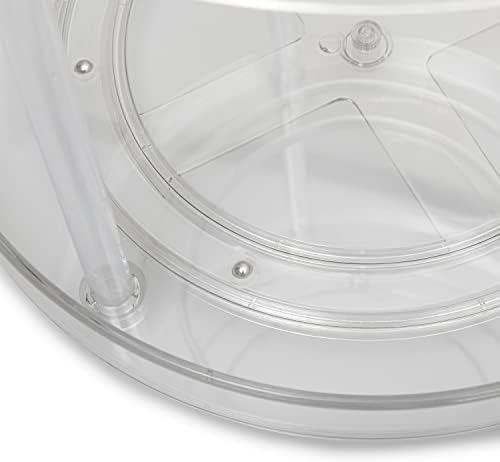 Kumica Lazy Susan Large 3 Tier 360 Degree 10.6'' Turntable Spice Rack Organizer, Transparent