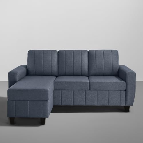 Image of Sleepyhead Bae Designed by Duroflex - Interchangeable L Shape Sofa Set |Modular Rearrangeable Lounger |Space-Saving, Comfortable & Easy-Maintenance Sofa for Living Room |3 Year Warranty - Ocean Blue