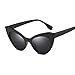 Produktbild Sonnenbrille Fashion Thick Frame Sonnenbrille Frauen Vintage Gespiegelt Übergroße Sonnenbrille Female Shades-Black_Gray