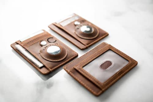 Apple AirTag Clear ID Window Leather Wallet4