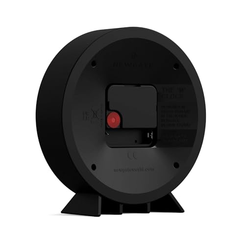NEWGATE® M Mantel Railway desk clock | Modern round station clock design | Black | Contemporary style for desk, table, shelf or bedside