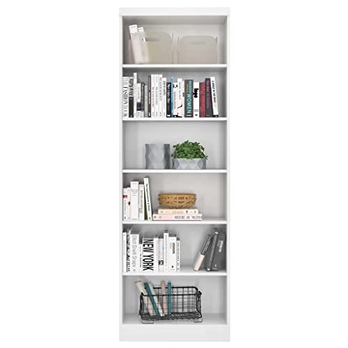 Livreiro Linus com 5 Prateleiras 1404 Branco - Qmovi