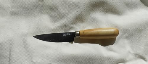 Miniatura 2 de Pallares Cuchillo Cocina Mango Redondo Madera De Boj Acero Inoxidable 8cm.