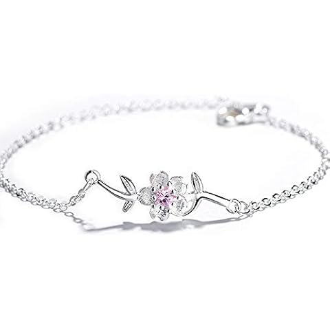 Adjustable Pink Purple Cherry Blossom Bracelet Cover