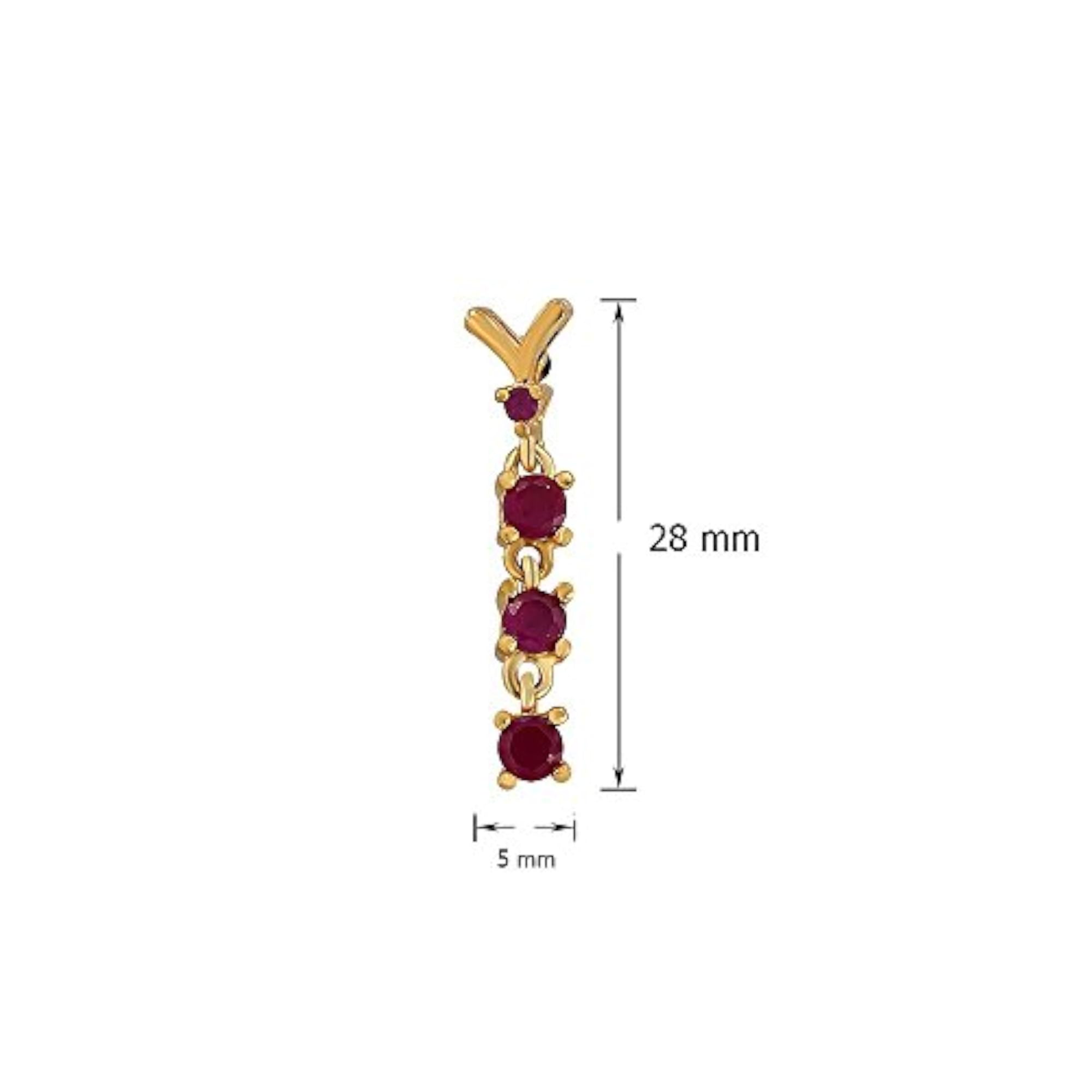 Alloy Endearing Earrings with Ruby ER1103677G
