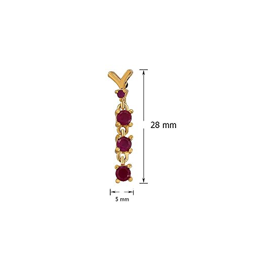 Alloy Endearing Earrings with Ruby ER1103677G