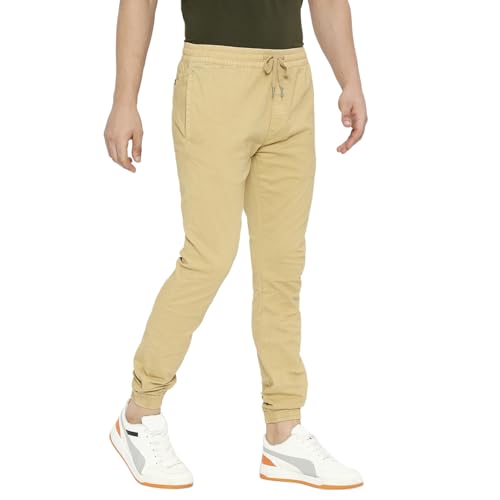 Image of Spykar Men's Slim Fit Mid Rise Trouser