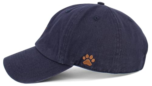 Image of KBETHOS Dog Cat Mom Dad Theme Womens Baseball Cap Distressed Vintage Unconstructed Embroidered Patch Hat