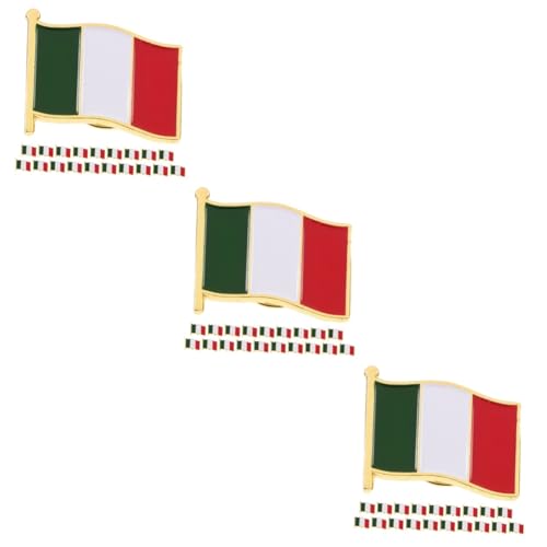 Broche drapeau italien en fer émaillé accessoire élégant