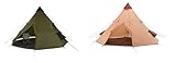 GRAND CANYON Tepee – tienda india tipo tipi (tienda para 8 personas), oliva/negra, 602007
