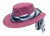 Kakadu Traders Australia Sommer Hut Damen UV Sonnenschutz Outdoorhut leicht mit Tuch für Strand Freizeit Festival Sonnenhut Größe S M L XL XXL 7cm breite Krempe Cowboyhut für Frauen wasserfest