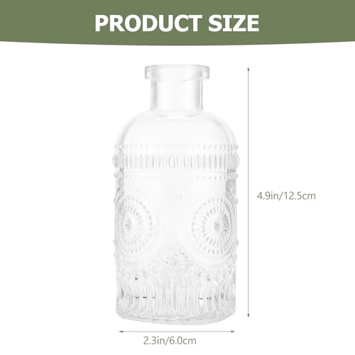 Jarrones de vidrio transparente vintage para mesas de postres 3