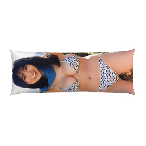 福井梨莉華 45 抱き枕カバー クッションカバー ファスナー式 肌に優しい 色褪せない ソファー ギフト 贈り物 お誕生日プレゼント長い枕寝具ホリデーギフト51*152cm/20*60in