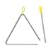 TVETE トライアングル 楽器 おもちゃ 小さい ミニ 打楽器 金属 子供 知育玩具 お子様向け シンプル 音楽啓蒙 リズム 黄色 三角 小型 三角鉄 鋼棒 芸術的 リスニング練習 簡単 鮮明な音 伴奏 演奏会